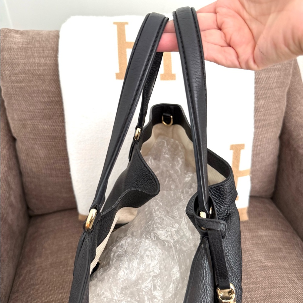 Gucci authentic SoHo shoulder bag tote black leather medium tassels - Picture 15 of 16